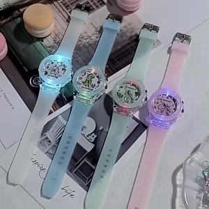 Kids Watch Cute Cartoon Childrens Watches Luminous Silicone Strap Fashion Quartz Wristwatches for Boys Girls Kids Students