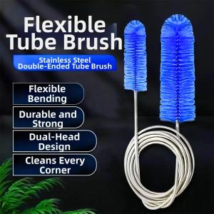 Aquarium Pipe Cleaning Brush Stainless Steel Flexible