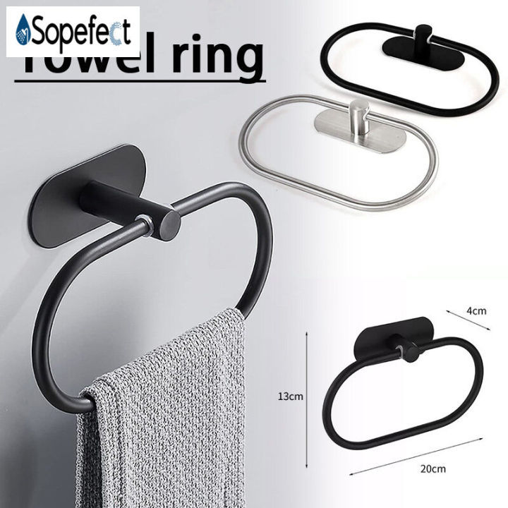 Oval Towel Ring Stainless Steel Hanger Towel Rail for Bathroom Kitchen