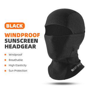 West Biking | WEST BIKING Sunscreen Cycling Headgear Skin-Friendly Breathable Full Face Mask Moisture Wicking Bike Helmet Liner Sport Gear