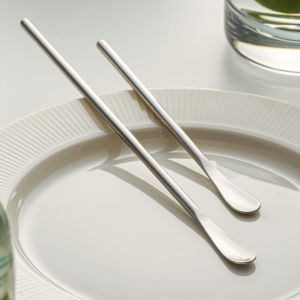 Japanese-Style Brushed Stirring Rod 304 Stainless Steel Long Handle Stirring Spoon Coffee Dessert Spoon Cocktail Mixing Spoon Restaurant