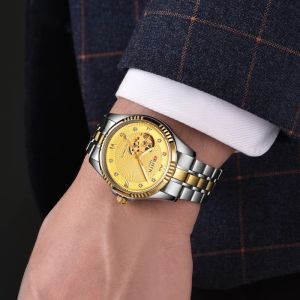 WLISTH Business Personality Trend Mechanical Mens Steel Band Watch