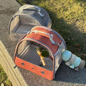 Portable Parrot Bird Cage Bag Transparent Outdoor Carry-On Diagonal Crossbody Tiger Lily Peacock Special Sun Bird Carrier