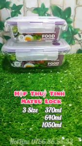 💝Duy Tân💝 Hộp Thực Phẩm Thuỷ Tinh MATSU LOCK Chữ Nhật