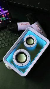 Loa karaoke bluetooth mini kèm mic GOOJODOQ 2 Micro Bluetooth 5.3 Hỗ trợ Thẻ TF ghép nối 4 chế độ giọng nói Bass cực mạnh