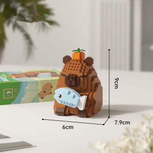 Capybara Block Figure Desktop Decor Model Educational Casual Gifts| Meme Lovers Collectible Building Blocks Lovely Animals