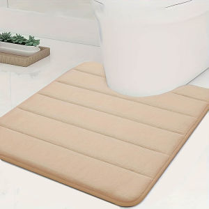 2026 New Memory Foam U-Shaped Toilet Seat Cover Anti-Skid Super Absorbent Bathroom Carpet Non-Slip Bath Mat for Bathroom Decor