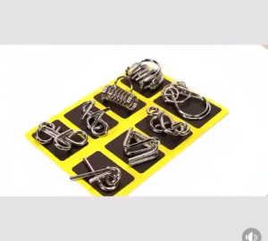 Great Value 24Pcs Metal Montessori Wire Puzzle Budget IQ Brain Teaser Anti-Stress Educational Game Toy for Children and Adults