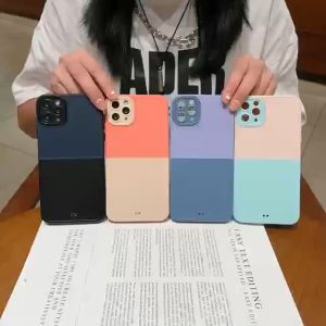 Case Premium Macaron Candy 2 Tone untuk Smartphone RealMe, Xiaomi, iPhone & Oppo