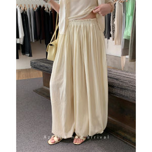 Silk Velvet Ruffled Lace Strap Top with Cloudy Flared Pants Set