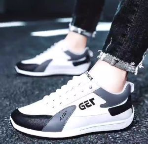 MR46 - Sepatu sneakers laki-laki terbaru sepatu casual laki-laki terlaris dan kekinian sepatu sekolah remaja pria sepatu nongkrong sepatu joging sepatu olahraga pria sepatu keren cowok hitam putih