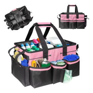 1pc Oxford Cloth Tools Storage Bag Foldable Large Capacity Cleaning Toolkit Crossbody Storage Bag With Handle Home Organizer