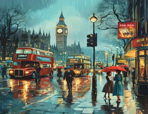 Rainy Europe Old Town Street Jigsaw Puzzle 500 1000pcs For Adult Relaxing Family Game Best Gift For Birthday Christmas Halloween