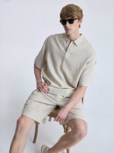 BODYDREAM | Flax Blend Men T-Shirt Polo