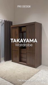 Pro Design Takayama WDSL150 DS Lemari Pakaian Pintu Sliding Dengan Meja Rias