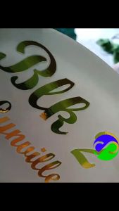 Personalized Metallic Gold House Address / House Number 5.0mm Thick Acrylic Plate