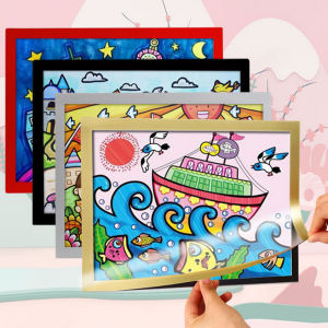 A3 A4 Document Sign Holder Frosted Magnetic File Frame PVC Dinding Poster Picture Notice Display Frame for Whiteboard Fridge Cabinet Wall Door