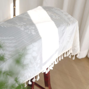 Hiện Đại Đơn Giản Phong Cách Trắng Ren Vải Che Bụi Cho Guzheng Vải Đa Năng Nghệ Thuật Vỏ Mới Thiết Kế Kích Thước 163Cm Vải Trang Trí Nhà Cửa