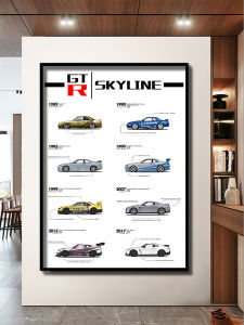 Modern Abstract Car Modification Artwork Trendy Gaming Room Decor Wall Painting Garage Shop Style Childrens Bedroom Decoration