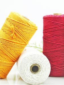 2mm Cotton Yarn DIY Handweaving Hemp Rope Hook Bag Yarn Weaving Thick Cotton Linen Yarn Needle Thread Bag Line Tag Rope