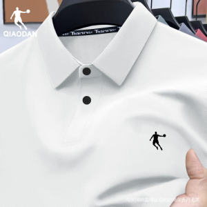  Mens Short Sleeve Polo Shirt Breathable Sports Top Casual Fashionable Dad Style T-Shirt Polyester Fiber Regular Fit