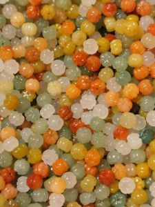 Pure Natural Gold Silk Jade Loose Beads Rose Lotus Hibiscus Gourd Bell Peach Blossom and Chili Pepper for DIY Fashion Jewelry Making