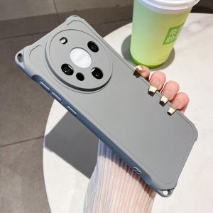 Silicone Phone Case with Lanyard And Airbag for Huawei Mate60 pro Full Cover Anti-Fall Female Model Mate40 pro Simple Unique 30E pro Soft