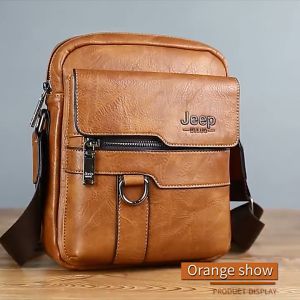 JEEP BULUO Luxury Brand Men Messenger Bags Crossbody Business Casual Handbag Large Capacity