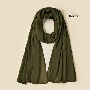 Hart Japanese Style Solid Color Shawl Chiffon Headscarf Long Pure Color Wrapping Scarf Womens Fashion Accessory S01