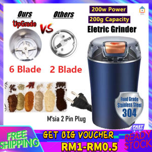 【Malaysia Spot Sale】Mini Electric Blender Mill Grinder Superfine Powder Grinding Machine Coffee Bran Nuts Spices Flour 粉碎机家用