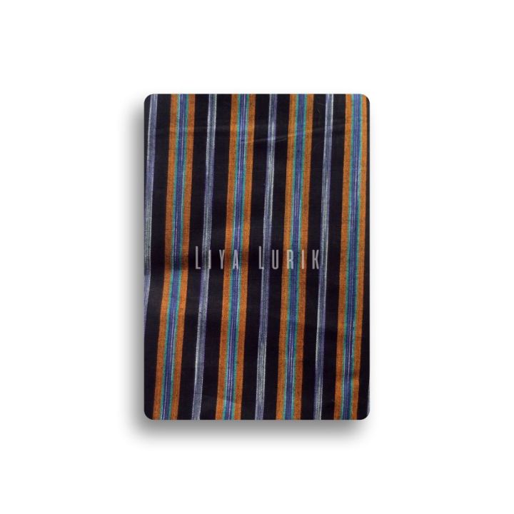 Kain Tenun Lurik Motif Biru Tua Salur Putih | Lazada Indonesia