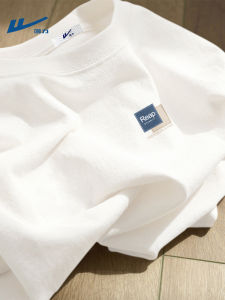 Warrior Mens Long Sleeve T-Shirt Pure Cotton Youth Fashion White Inner Wear Top Breathable Standard Fit Geometric Print Casual Tee