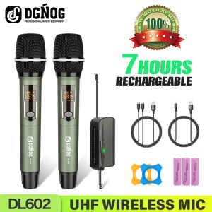 DGNOG DL602 microphone wireless profesional UHF rechargeable Applicable to family KTV conference singing concert Karaoke Mic