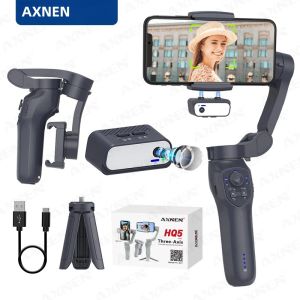 AXNEN HQ5 AI Gimbal Bộ Ổn Định Cầm Tay 3 Trục Có Tính Năng Chống Rung Tự Động Theo Dõi Khuôn Mặt Cho iPhone Android Vlog Giá Đỡ Di Động Tiện Dụng