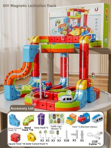 BABYSHOME | Magnetic Transforming Building Track Car Educational Toy