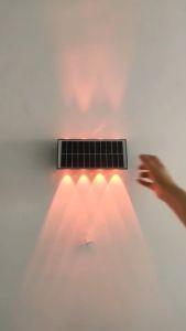 Outdoor solar wall lamp warm light RGB light application garden courtyard landscape place 4w/6w/8w