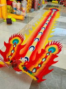 Fitness Dragon Silk Ribbon Performance Program Womens Style Phoenix Pattern Ultra-light Cloth Traditional Chinese Dance Props