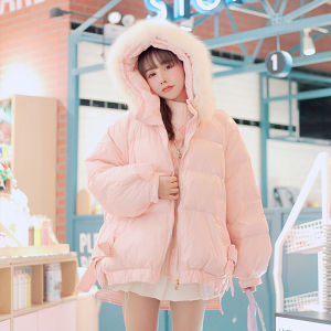 Japanese Style Age-Reducing Fairy Cotton-Padded Coat Winter Gentle Sweet Candy Color Thick Mid-Length Short Tall-Looking Bread Coat