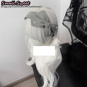 Women Goth Subculture Music Hair Accessories Harajuku Gothic Lolita Y2K Girl Punk Floral Bow Hair Band Headband Hair Hoop