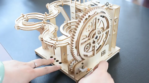 DIY 3D Wooden Ball Track Mechanical Model Kit | STEM Educational Building Toy for Kids Adults | Science Puzzle Gift