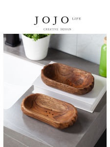 Creative Wooden Soap Dish JOJOS L. PD.Bhod Bathroom Real Wood Soap Box Natural Material Bath Accessories Storage Organizer