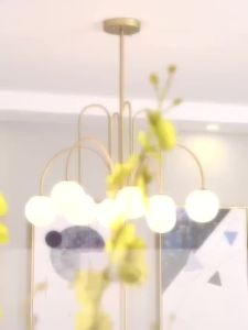 ห้องนั่งเล่น ห้องนอนที่ทันสมัยสาขาโคมระย้านอร์ดิกแก้วแขวนโคมไฟโคมไฟเพดาน