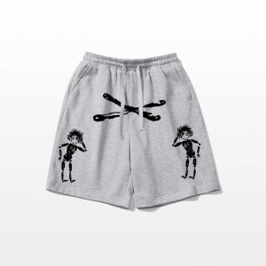 Quần Thể Thao in Họa Tiết Graffiti Cỡ Lớn 300 Pound Quần Short Thể Thao Năm Điểm Có Dây Rút Cho Nam Quần Áo Thường Ngày Rộng Rãi