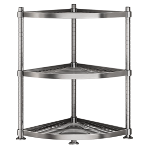 B&W | Narrow Space Corner 304 Stainless Steel Bathroom Shelf Stand