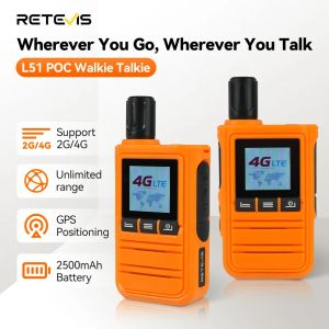 Retevis L51วิทยุสื่อสาร PoC วิทยุ4Gวิทยุสองทาง GSP ระยะไกลที่มีประสิทธิภาพระดับมืออาชีพไม่มีค่าธรรมเนียมรายปีสำหรับการช่วยเหลือฉุกเฉิน