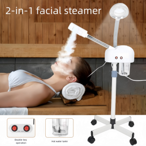 2 in 1 Steamer Facial with 5X Magnifying Lamp Professional Facial Steamer for Estheticians Steamer Deep Cleaning Facial Steamer Professional for Home Beauty Salon