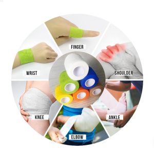 JBA Băng đàn hồi Chiều dài 45M Không dệt Không cặn Chống dị ứng 5cm Rộng vừa vặn Thoáng khí Không thấm nước Cổ tay Ngón tay Hỗ trợ mắt cá chân Bảo vệ chung