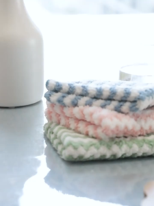 Khăn Lau Nhà Bếp PISCES TOWEL 25x25 Siêu Thấm Hút Lau Bát Đĩa Không Rụng Lông Khăn Lau Ly