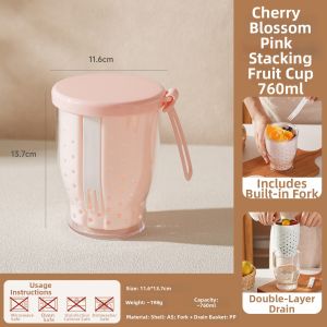 SIYUE | Portable Sealed Fruit Cup with Spoon