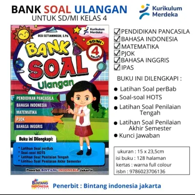 Bank Soal Ulangan Kurikulum Merdeka Kelas 1-6 SD/MI | Penerbit Bintang Indonesia Jakarta